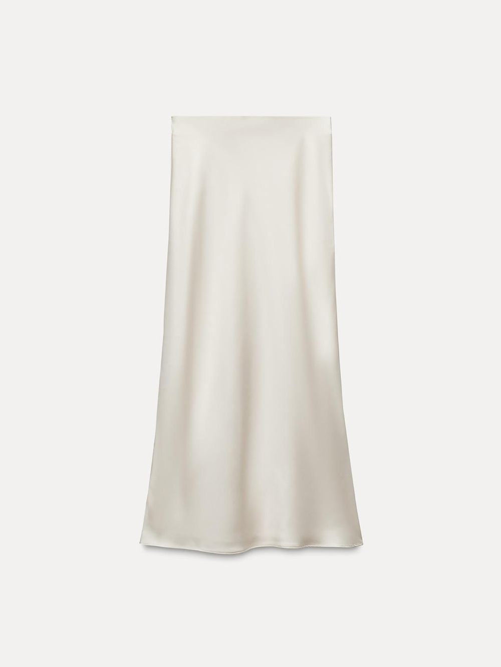Zara Satin Cream Maxi Skirt